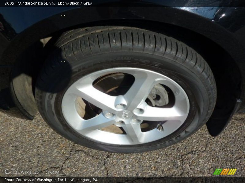 Ebony Black / Gray 2009 Hyundai Sonata SE V6