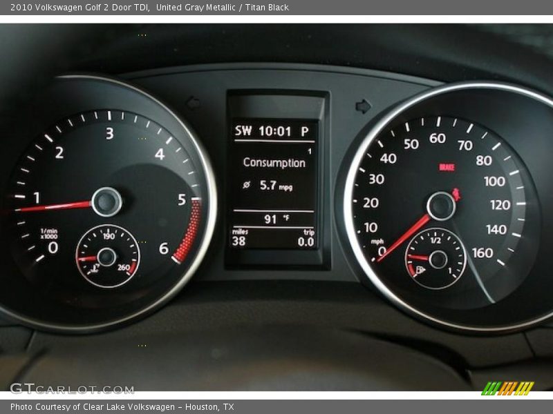 United Gray Metallic / Titan Black 2010 Volkswagen Golf 2 Door TDI