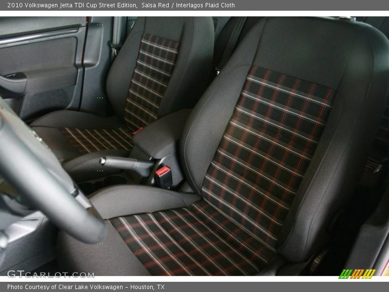 Salsa Red / Interlagos Plaid Cloth 2010 Volkswagen Jetta TDI Cup Street Edition
