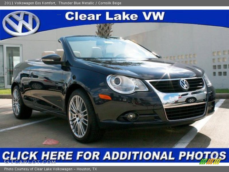 Thunder Blue Metallic / Cornsilk Beige 2011 Volkswagen Eos Komfort