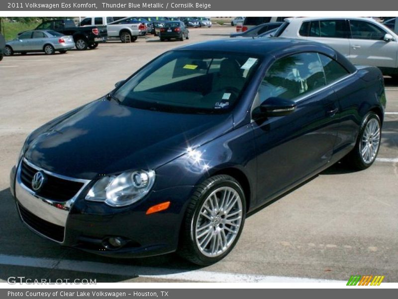 Thunder Blue Metallic / Cornsilk Beige 2011 Volkswagen Eos Komfort