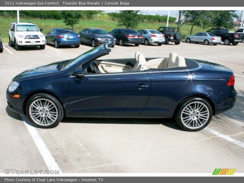 Thunder Blue Metallic / Cornsilk Beige 2011 Volkswagen Eos Komfort