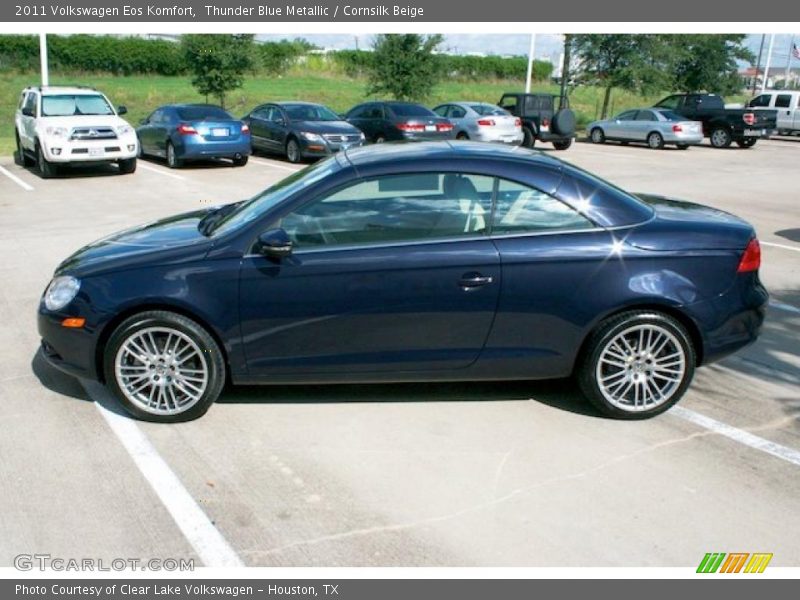 Thunder Blue Metallic / Cornsilk Beige 2011 Volkswagen Eos Komfort