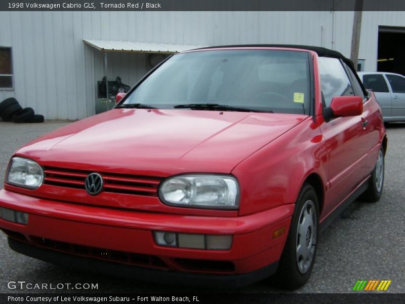 Tornado Red / Black 1998 Volkswagen Cabrio GLS