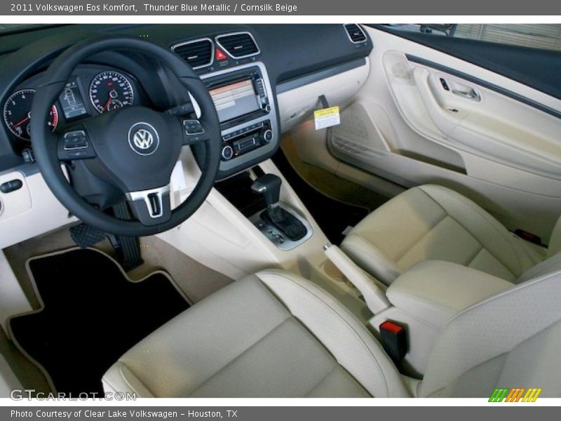 Thunder Blue Metallic / Cornsilk Beige 2011 Volkswagen Eos Komfort