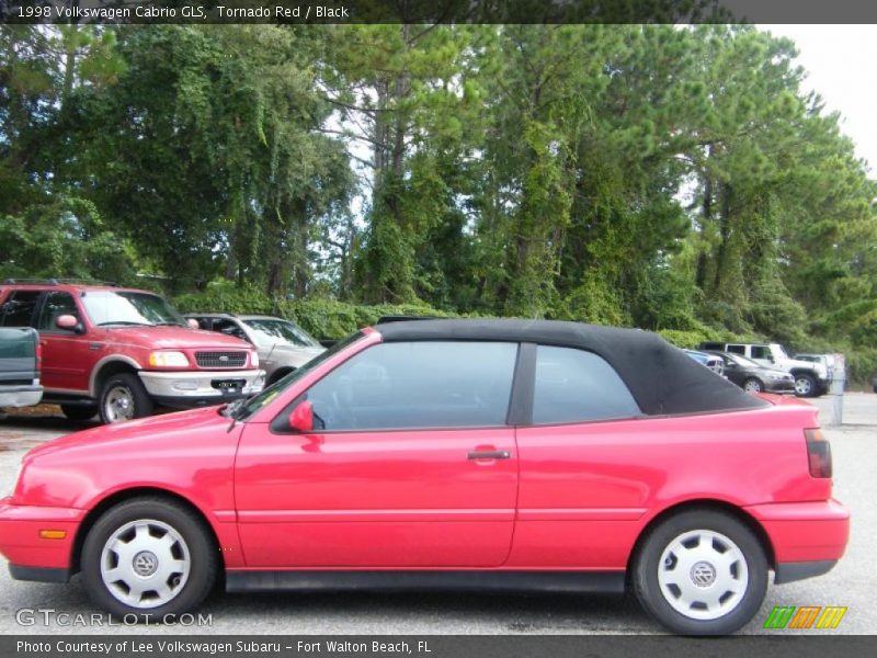 Tornado Red / Black 1998 Volkswagen Cabrio GLS