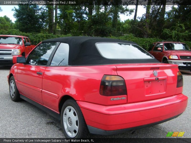 Tornado Red / Black 1998 Volkswagen Cabrio GLS