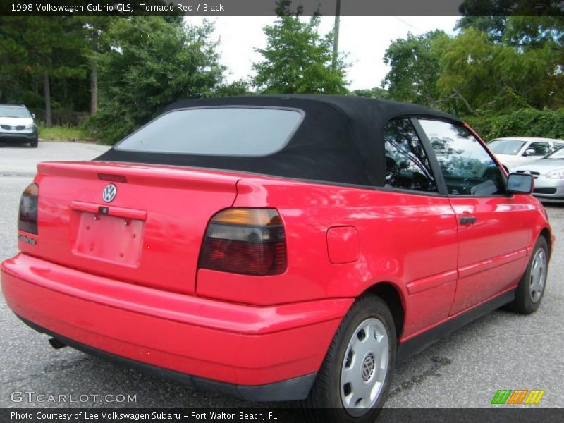 Tornado Red / Black 1998 Volkswagen Cabrio GLS