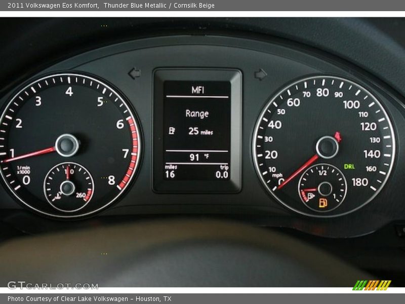 Thunder Blue Metallic / Cornsilk Beige 2011 Volkswagen Eos Komfort