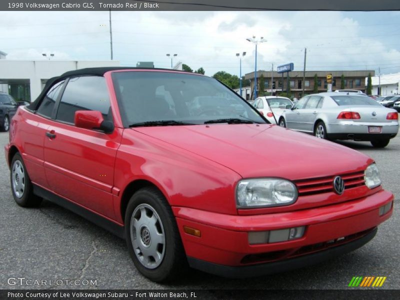Tornado Red / Black 1998 Volkswagen Cabrio GLS