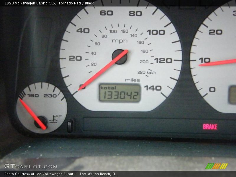 Tornado Red / Black 1998 Volkswagen Cabrio GLS