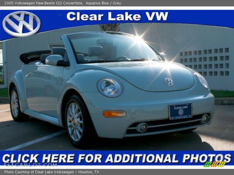 Aquarius Blue / Grey 2005 Volkswagen New Beetle GLS Convertible