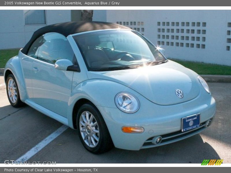 Aquarius Blue / Grey 2005 Volkswagen New Beetle GLS Convertible