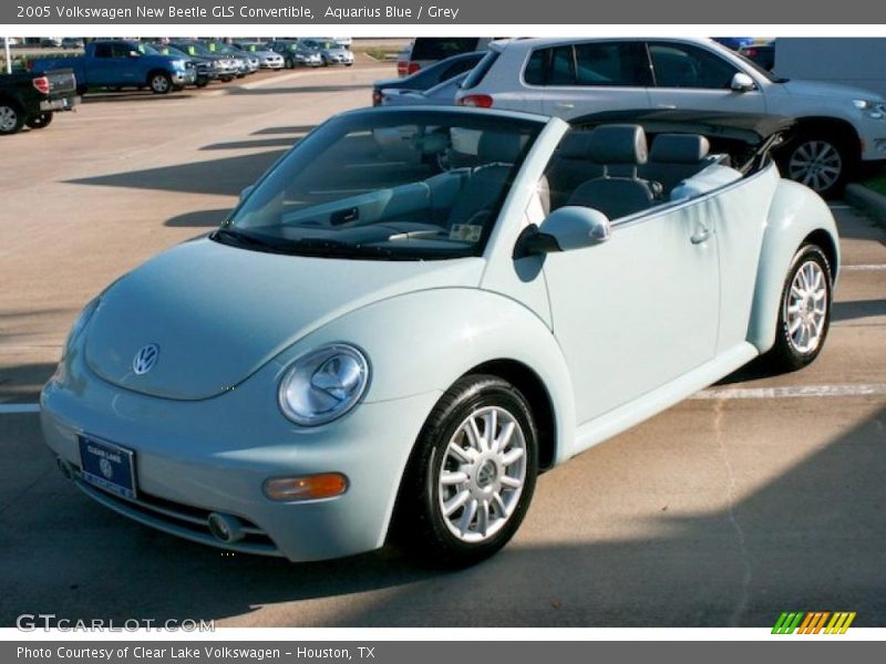 Aquarius Blue / Grey 2005 Volkswagen New Beetle GLS Convertible