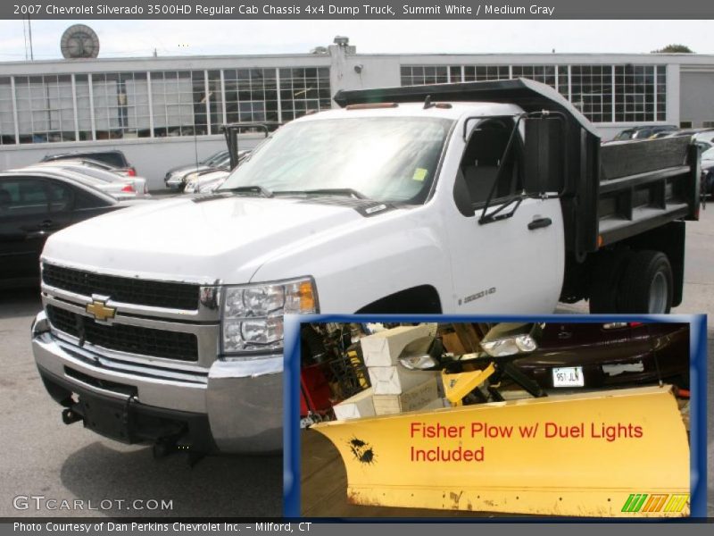 Summit White / Medium Gray 2007 Chevrolet Silverado 3500HD Regular Cab Chassis 4x4 Dump Truck
