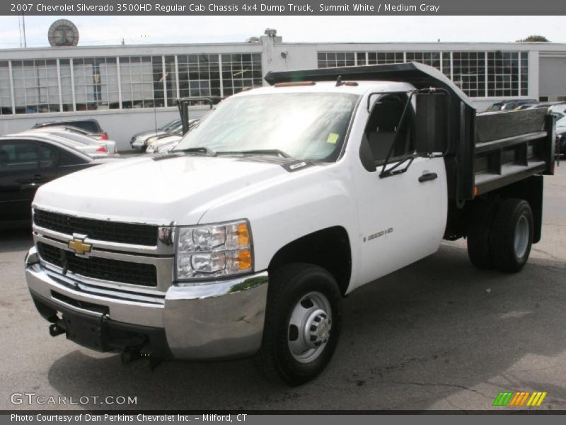 Summit White / Medium Gray 2007 Chevrolet Silverado 3500HD Regular Cab Chassis 4x4 Dump Truck