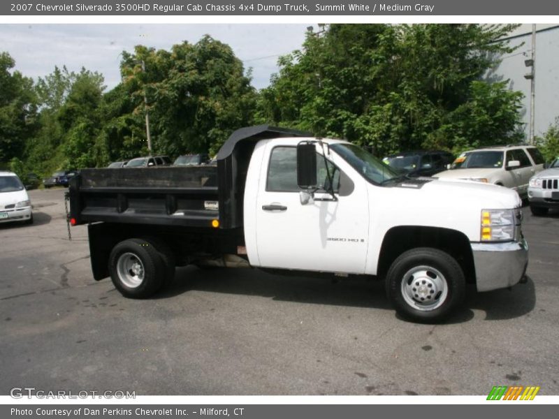 Summit White / Medium Gray 2007 Chevrolet Silverado 3500HD Regular Cab Chassis 4x4 Dump Truck