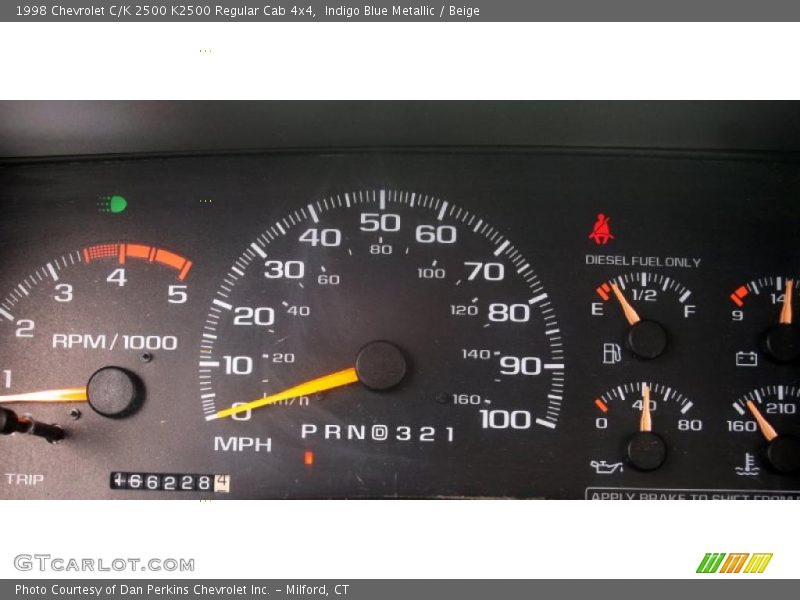 Indigo Blue Metallic / Beige 1998 Chevrolet C/K 2500 K2500 Regular Cab 4x4