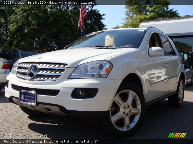 Arctic White / Macadamia 2008 Mercedes-Benz ML 350 4Matic