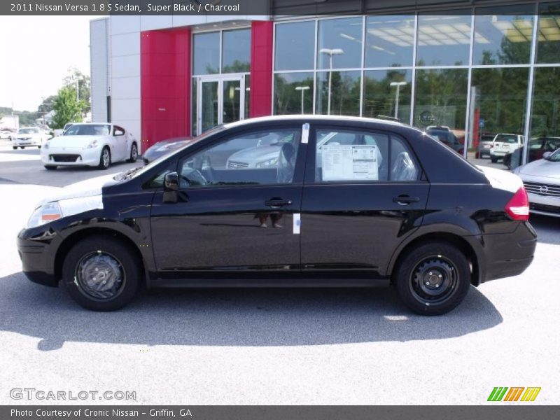 Super Black / Charcoal 2011 Nissan Versa 1.8 S Sedan
