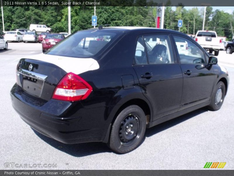 Super Black / Charcoal 2011 Nissan Versa 1.8 S Sedan