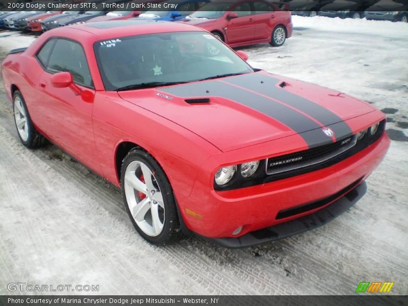 TorRed / Dark Slate Gray 2009 Dodge Challenger SRT8