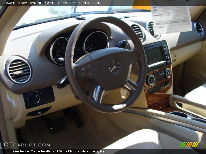 Arctic White / Macadamia 2008 Mercedes-Benz ML 350 4Matic