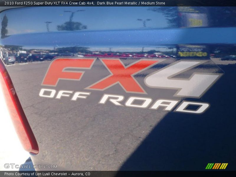 Dark Blue Pearl Metallic / Medium Stone 2010 Ford F250 Super Duty XLT FX4 Crew Cab 4x4