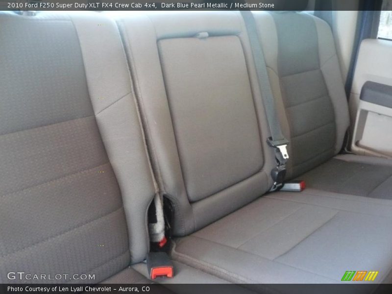 Dark Blue Pearl Metallic / Medium Stone 2010 Ford F250 Super Duty XLT FX4 Crew Cab 4x4