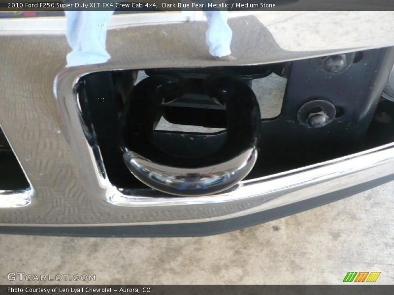Dark Blue Pearl Metallic / Medium Stone 2010 Ford F250 Super Duty XLT FX4 Crew Cab 4x4