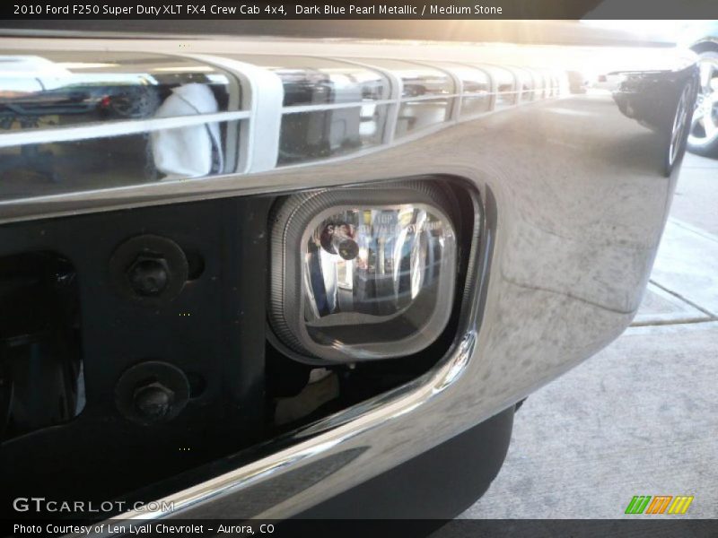 Dark Blue Pearl Metallic / Medium Stone 2010 Ford F250 Super Duty XLT FX4 Crew Cab 4x4
