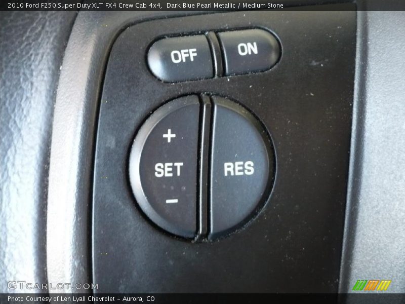 Dark Blue Pearl Metallic / Medium Stone 2010 Ford F250 Super Duty XLT FX4 Crew Cab 4x4