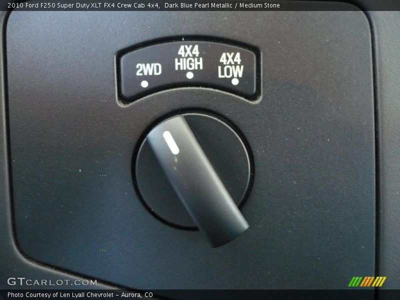 Dark Blue Pearl Metallic / Medium Stone 2010 Ford F250 Super Duty XLT FX4 Crew Cab 4x4