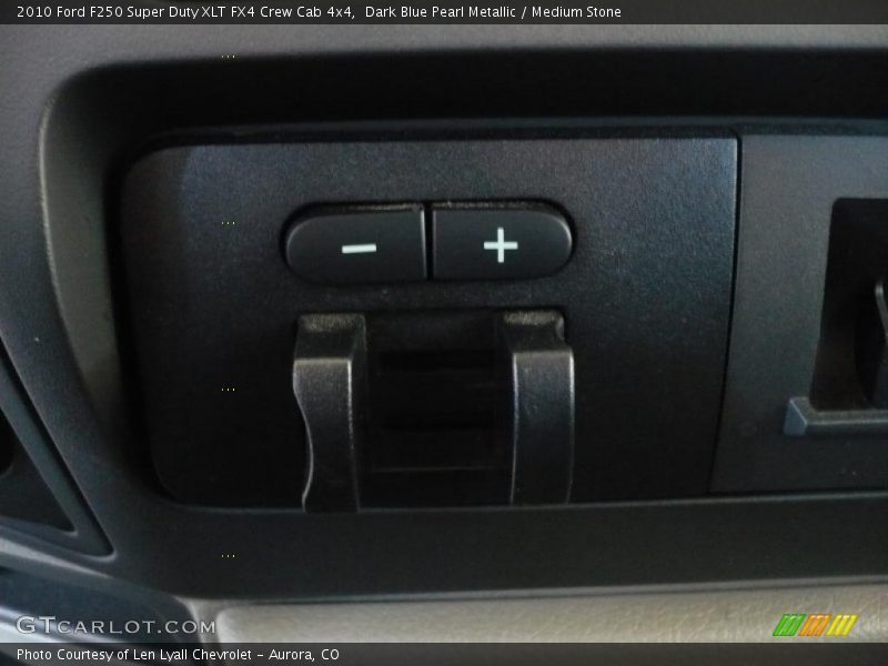 Dark Blue Pearl Metallic / Medium Stone 2010 Ford F250 Super Duty XLT FX4 Crew Cab 4x4