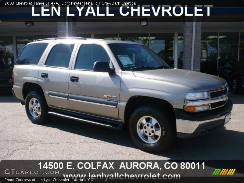 Light Pewter Metallic / Gray/Dark Charcoal 2003 Chevrolet Tahoe LT 4x4