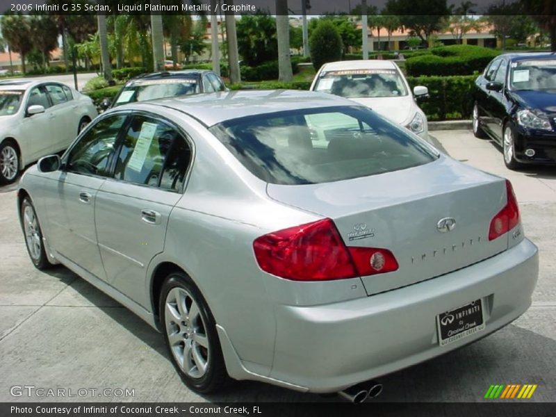 Liquid Platinum Metallic / Graphite 2006 Infiniti G 35 Sedan