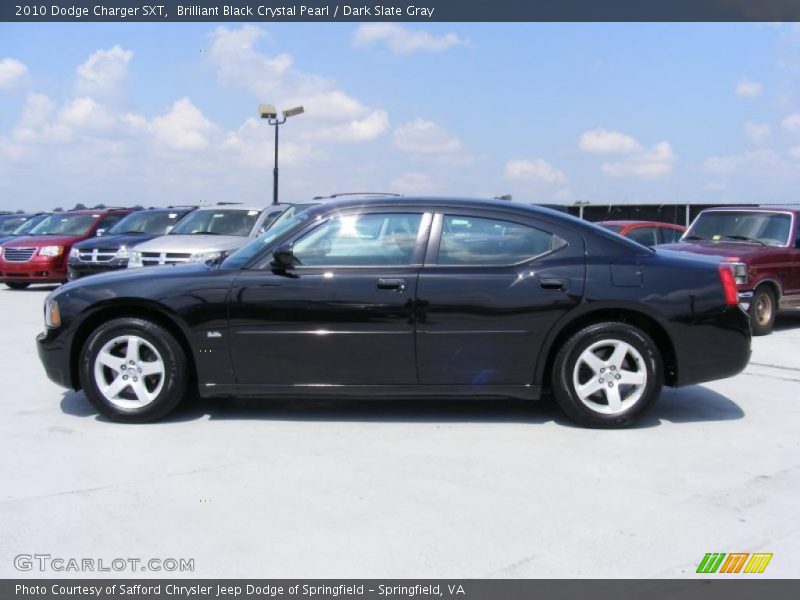 Brilliant Black Crystal Pearl / Dark Slate Gray 2010 Dodge Charger SXT