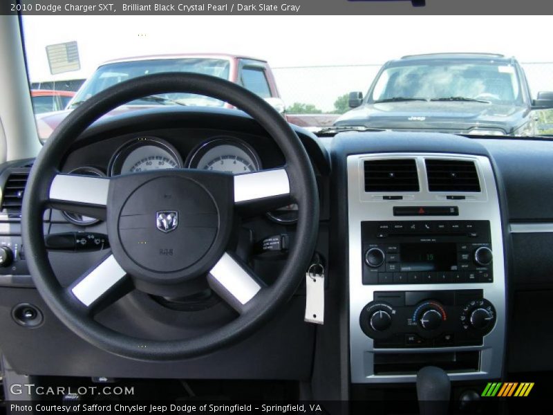 Brilliant Black Crystal Pearl / Dark Slate Gray 2010 Dodge Charger SXT