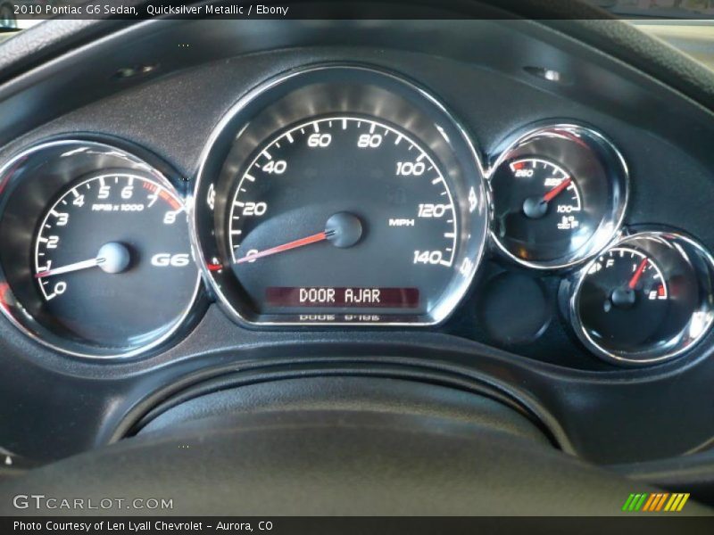 Quicksilver Metallic / Ebony 2010 Pontiac G6 Sedan