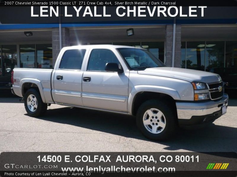 Silver Birch Metallic / Dark Charcoal 2007 Chevrolet Silverado 1500 Classic LT  Z71 Crew Cab 4x4