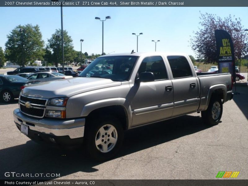 Silver Birch Metallic / Dark Charcoal 2007 Chevrolet Silverado 1500 Classic LT  Z71 Crew Cab 4x4