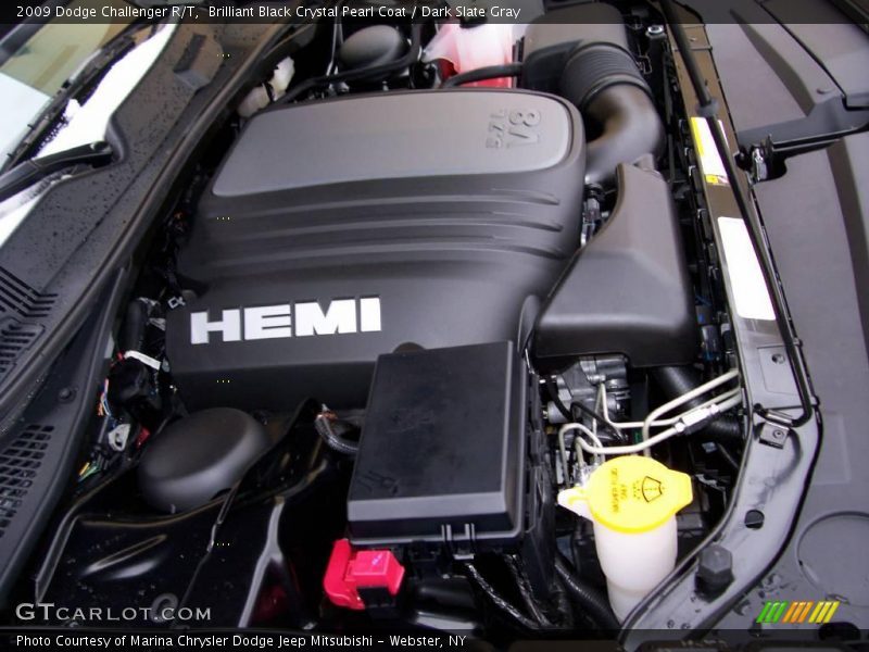 Brilliant Black Crystal Pearl Coat / Dark Slate Gray 2009 Dodge Challenger R/T