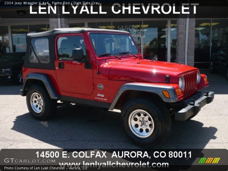 Flame Red / Dark Slate Gray 2004 Jeep Wrangler X 4x4