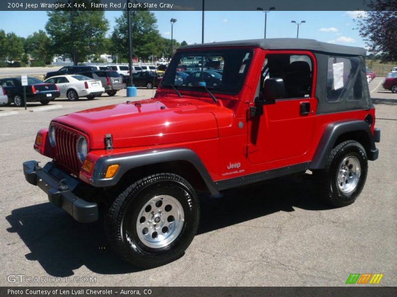 Flame Red / Dark Slate Gray 2004 Jeep Wrangler X 4x4