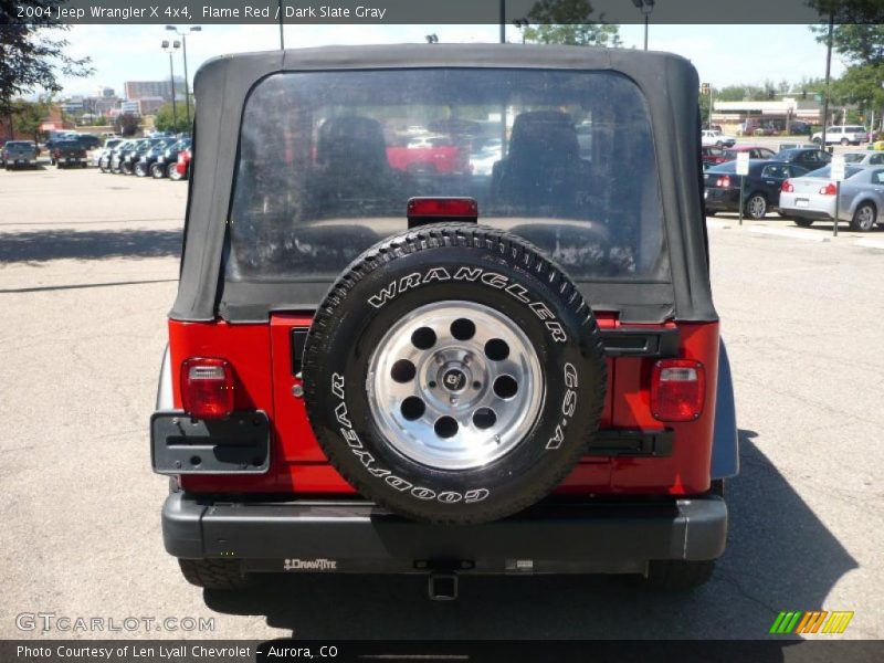 Flame Red / Dark Slate Gray 2004 Jeep Wrangler X 4x4