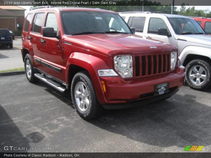 Inferno Red Crystal Pearl / Dark Slate Gray 2010 Jeep Liberty Sport 4x4