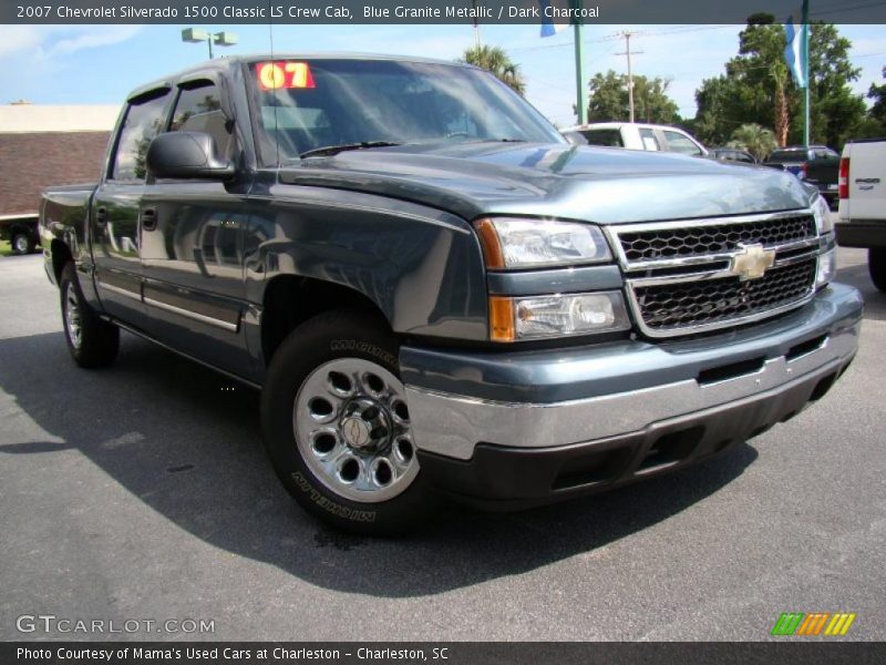 Blue Granite Metallic / Dark Charcoal 2007 Chevrolet Silverado 1500 Classic LS Crew Cab