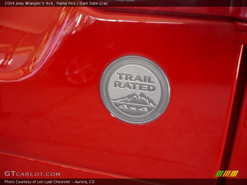 Flame Red / Dark Slate Gray 2004 Jeep Wrangler X 4x4
