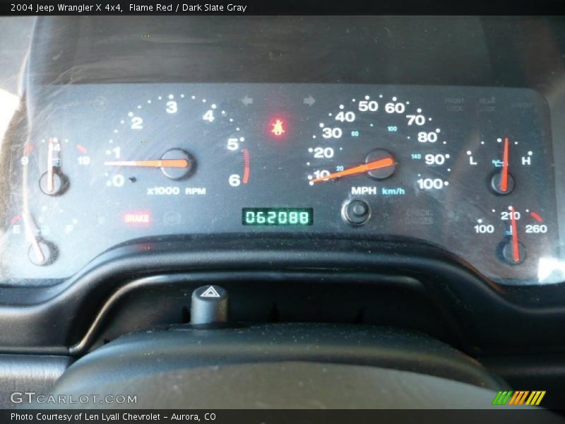 Flame Red / Dark Slate Gray 2004 Jeep Wrangler X 4x4