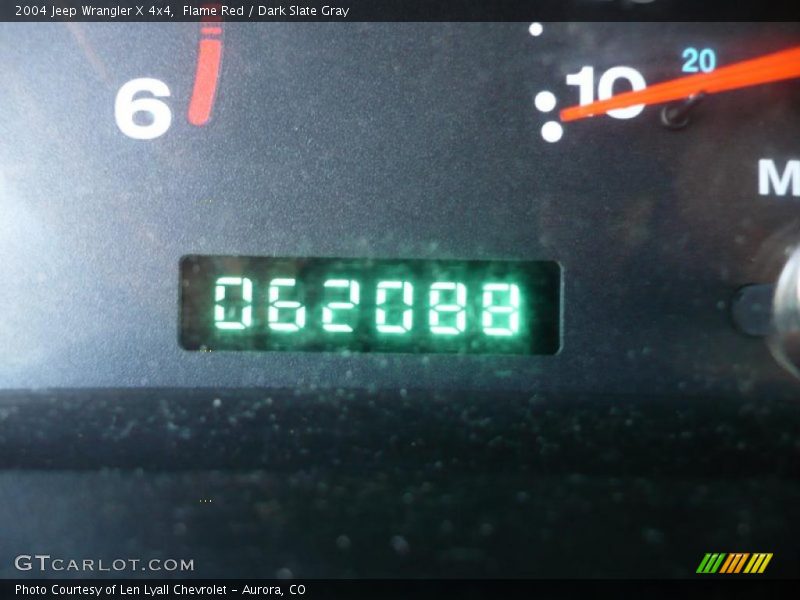 Flame Red / Dark Slate Gray 2004 Jeep Wrangler X 4x4